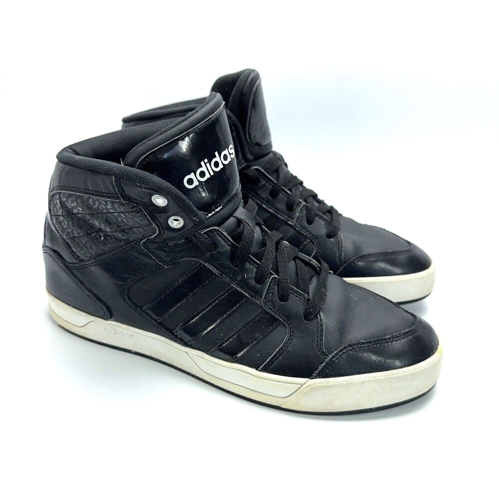 Adidas NEO Raleigh Mid Women's Size US 11 Black Leather Athletic Sneakers F76268